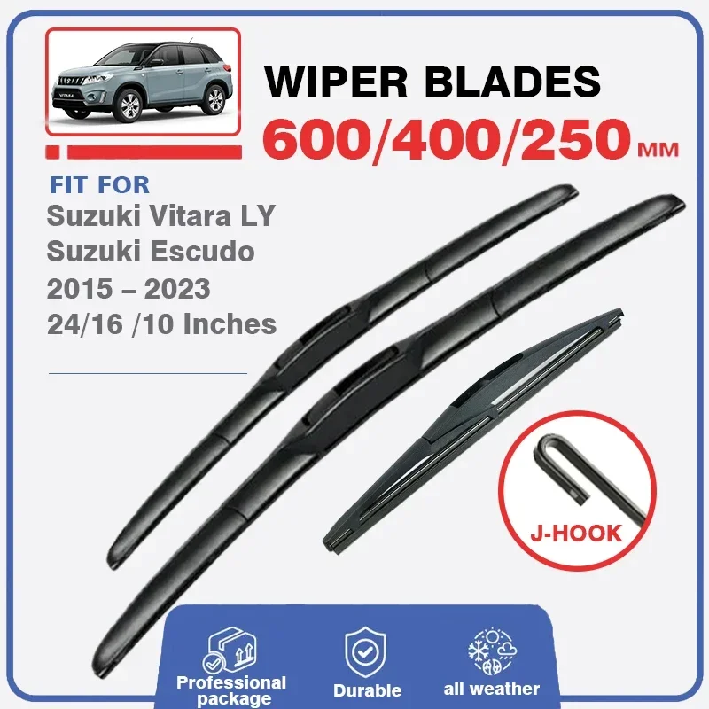 Front Rear Wiper Blades Set For Suzuki Vitara LY MK4 For Suzuki Escudo 2015 - 2023 Windshield Windscreen Window 24\