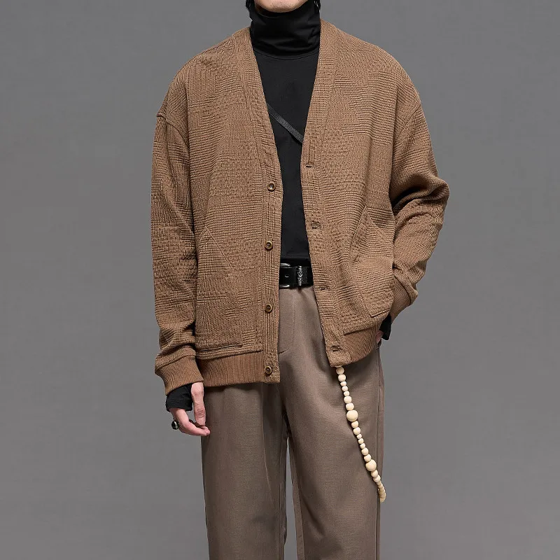 High Quality 78% Cotton Texture-Sensitive Woven Fabric Japanese-Style Retro Jacket Cardigan Coat Leisure Commute Men's Top