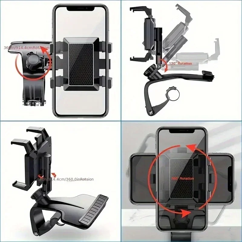 Car Phone Holder Easy Clip Mount Stand Panel Dashboard GPS Navigation Multi-functional Bracket Holder