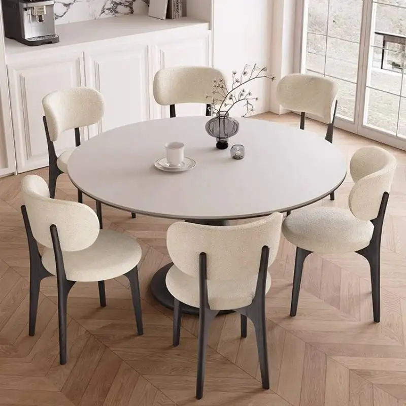 

-+-Designer Garden Dining Table Decorations Center Modern Wood Dining Table Luxury Dinette Nordic Mesa De Jantar Furniture For H