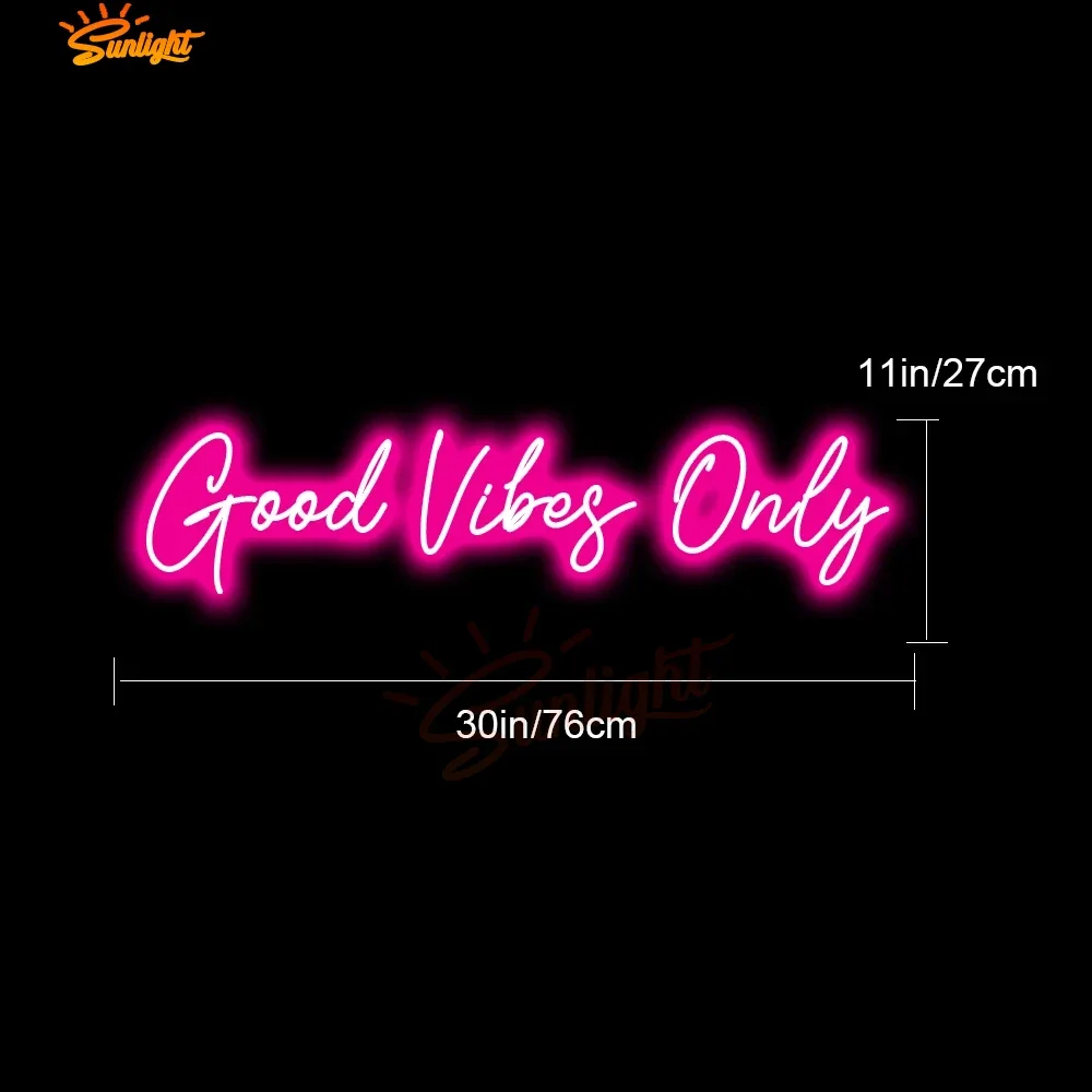 Good Vibes Only Led Neon Sign Light Home Decor Custom Made Neon Light For Bedroom Decor Livingroom Wall Art Decor Neon