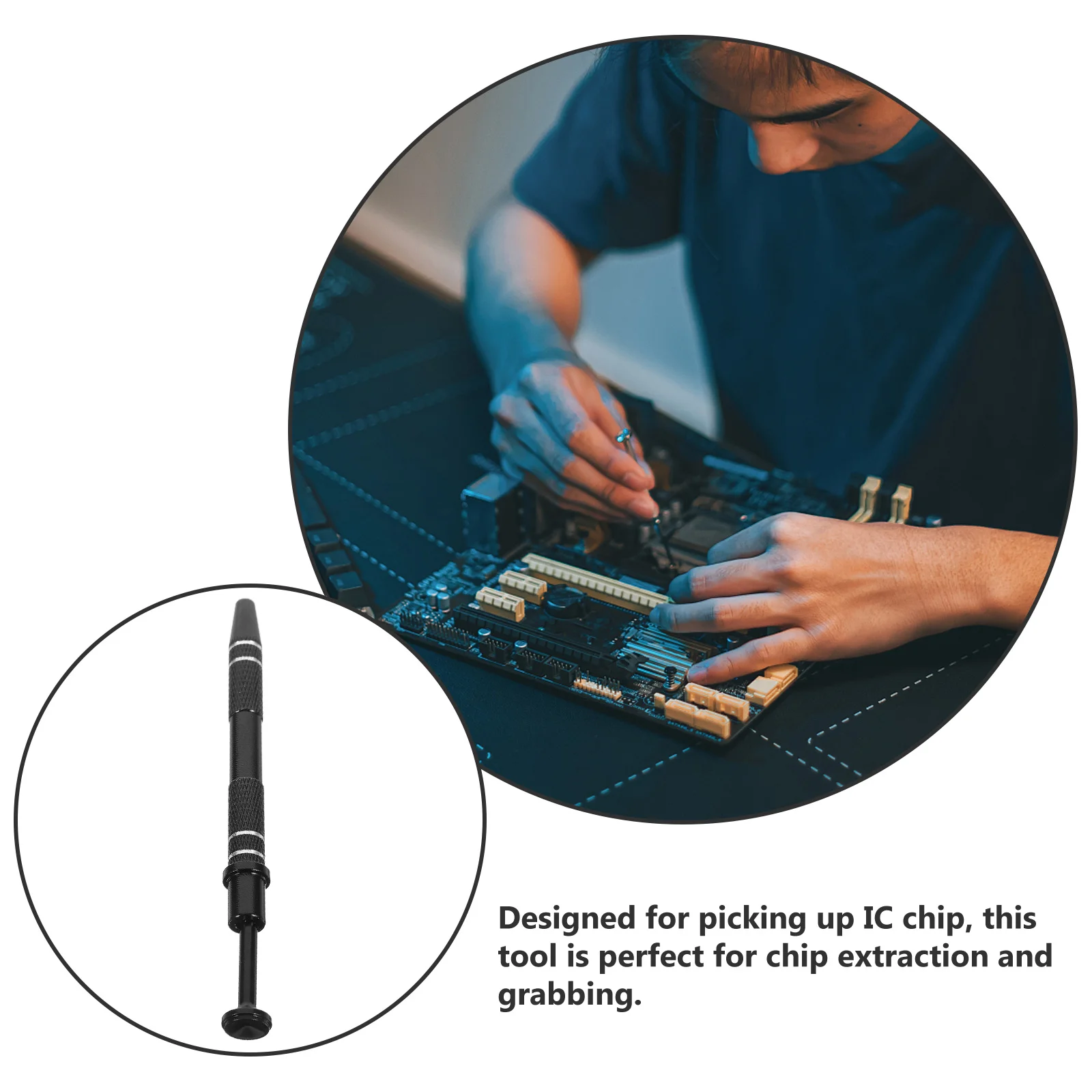 Chip Puller IC Extractor Tool Grabbers Claw Pickup Tools Extraction Pickles for Small Parts