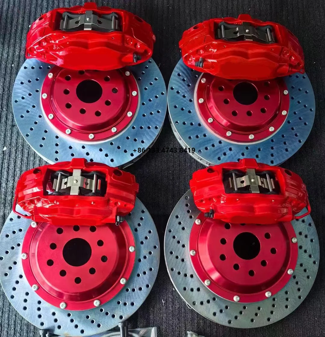 

large automotive brake calipers, front 6-piston brake calipers, rear 4-piston brake calipers 380mm