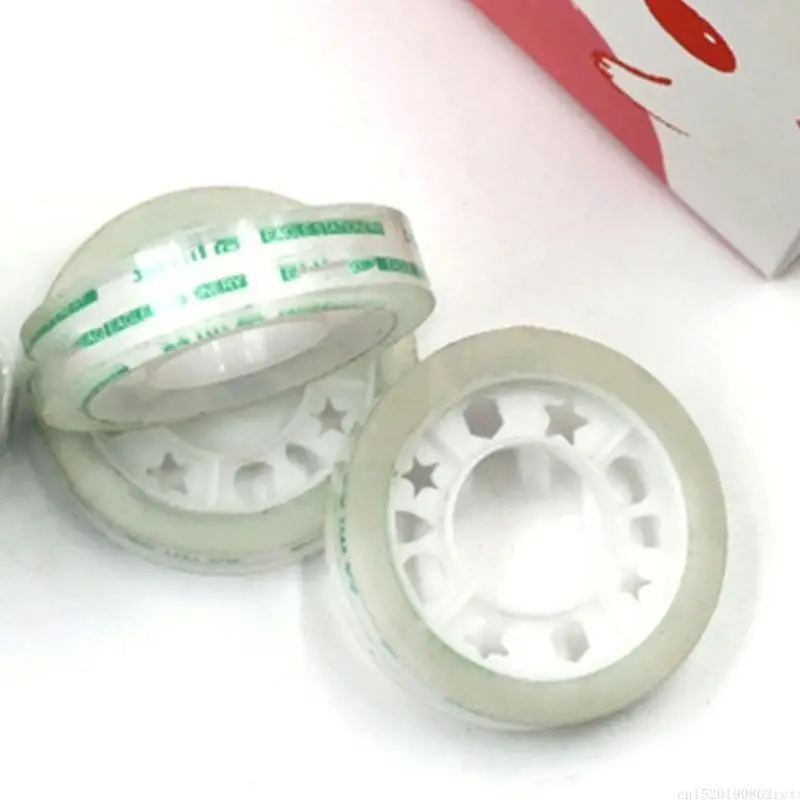 D5BB 6/8/10/12PIECS لفة شريط لاصق واضحة لمختلف موزعات الشريط شريط تغليف واضح لتحريك المنزل والحرف