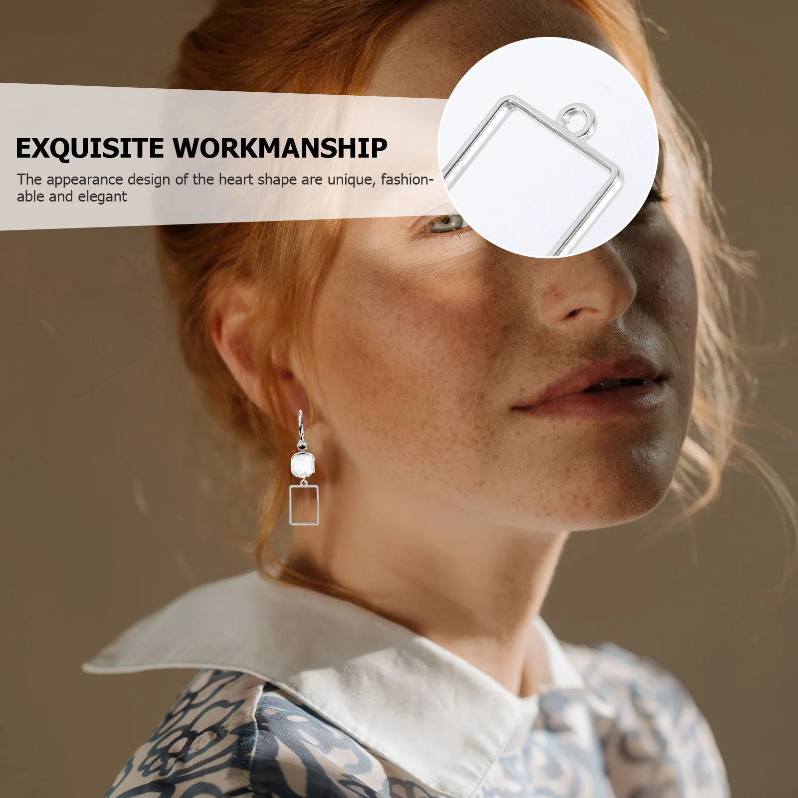 

20Pcs Rectangular Pendants Premium Alloy DIY Jewelry Making Craft Accessories Hollow-Out Design for Bracelets Necklaces Vintage