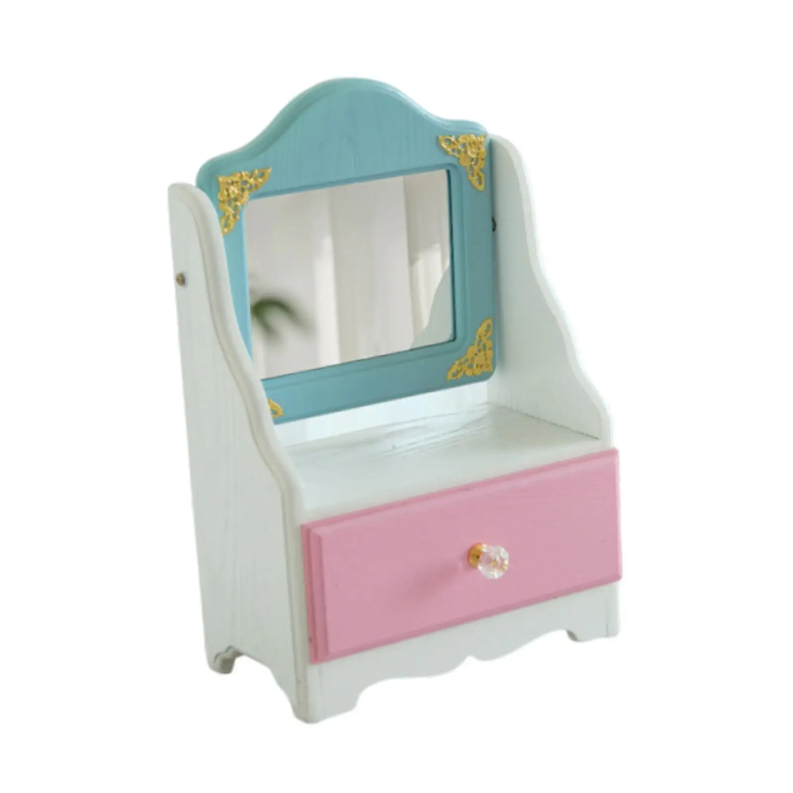 Настольное зеркало для макияжа с выдвижным ящиком, компактный держатель для ювелирных изделий, косметический органайзер для столешницы, ухода за кожей, туалетный столик, гардеробная, спальня