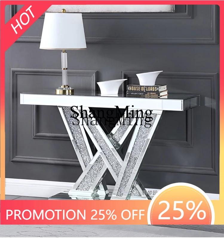 

CL table Modern simple entrance cabinet against the wall Living room entry Mirror entrance table End view table
