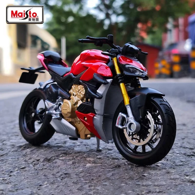 Maisto 1:18 Ducati Panigale V4S Corse 1199 Motorcycle Model Toy Vehicle Collection Shork-Absorber Off Road Autocycle Toys Car