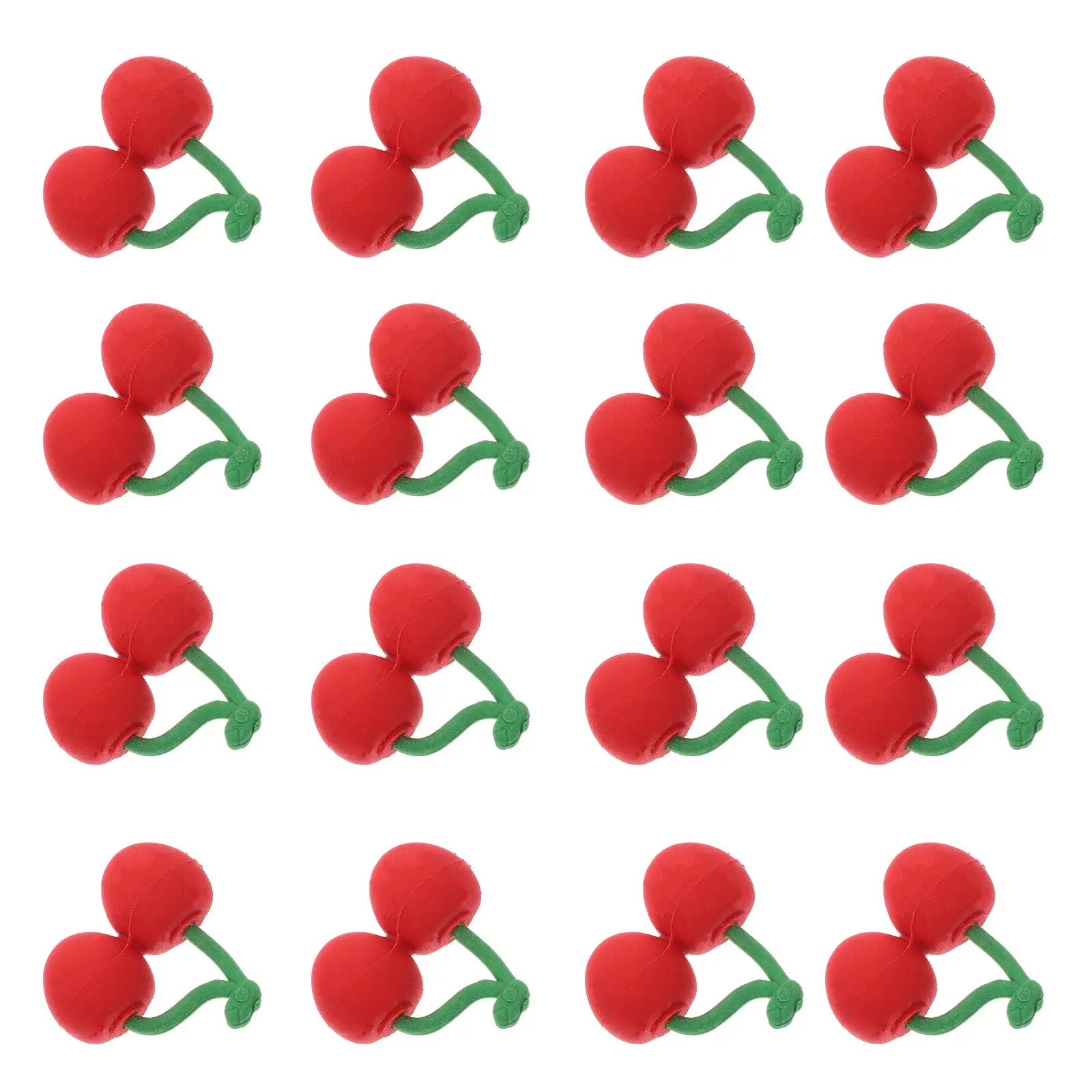

30 Pcs Cherry Shaped Erasers Cute Tiny Fruit Simulated Desk Pets School Rewards Bulk Red Novelty Stationery Accessories
