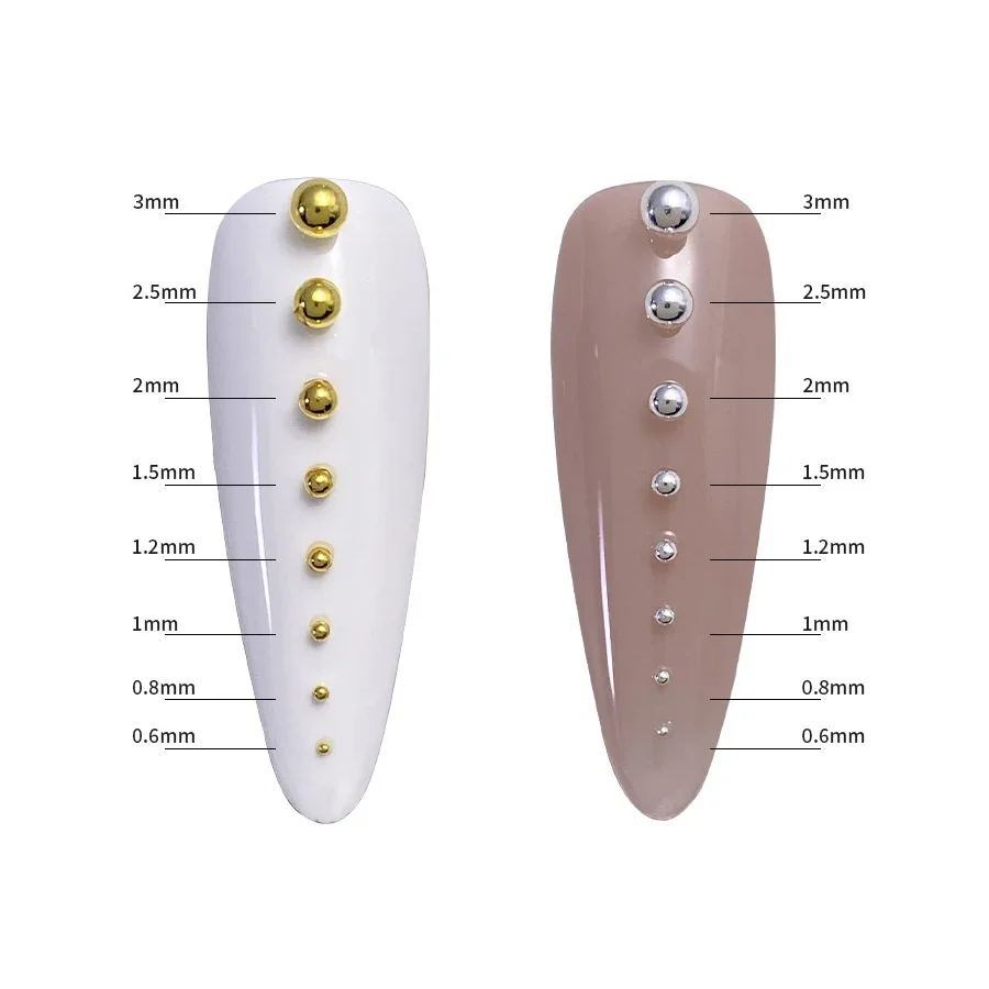 10g Metallic Caviar Micro Beads 0.6-2.0mm Size for Nail Art DIY Creative Nail Decoration Beads - view 3