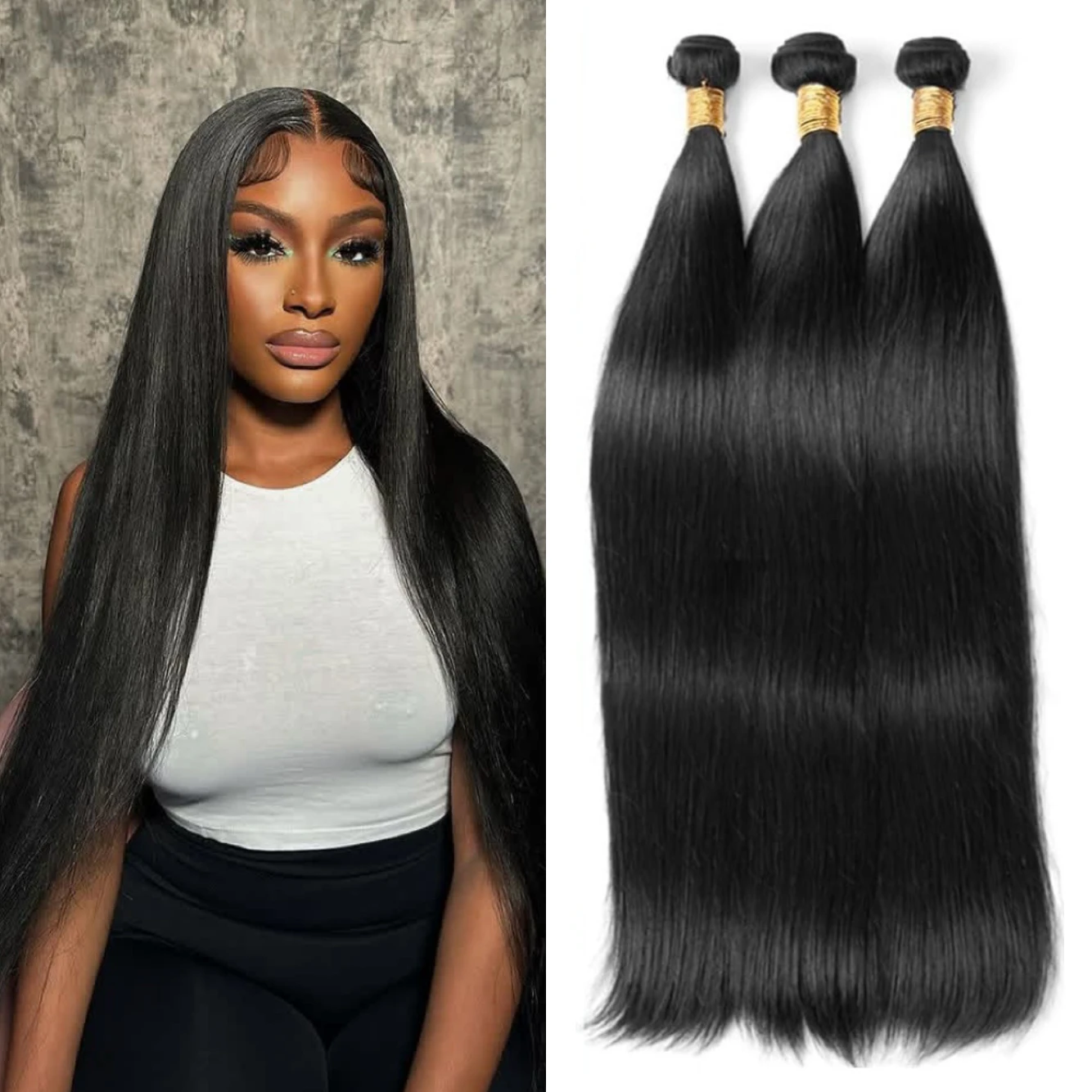 

Прямые пучки человеческих волос, бразильские 100% пучки человеческих волос, наращивание Remy, 3/4 шт., пучок, плетение волос, 40 дюймов