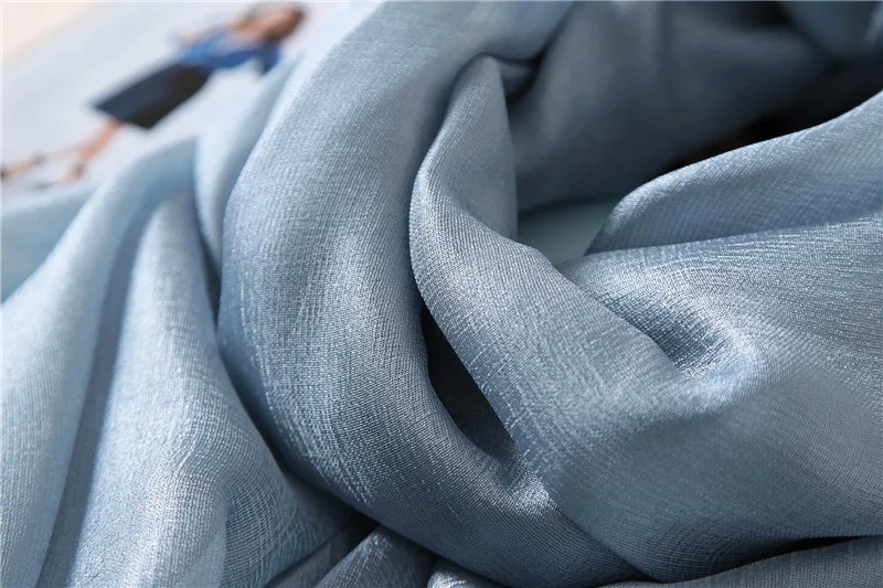 2023 luxus Marke Frauen Mode Schal Plain Solide Seide Leinen Schals Schals Sommer Dame Bandanas Pashmina Foulard Hijab 180*90 cm – Detail 18