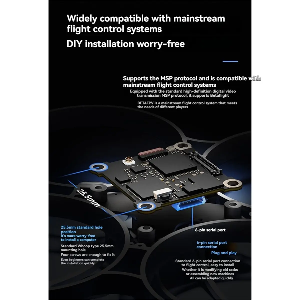 DT75BG P1 Air Unit HD VTX 1080p 60fps 60ms Low Latency Digital Video Transmitter FPV Drone Accessory