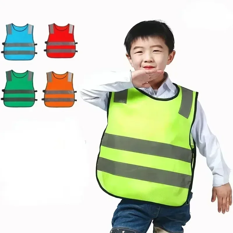 Students Kids Night Safety Reflective Vests Road Traffic Warning Vest for Children Reflective Reflector Vests Clothing Jacket