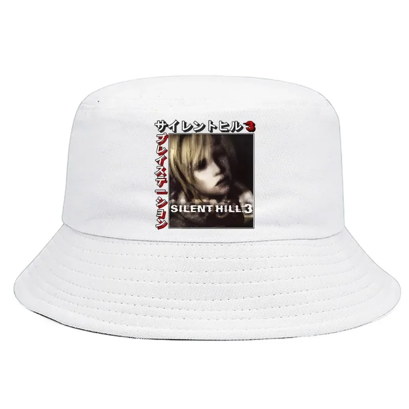 Stylish Silent Hill Bucket Hat Summer Streetwear Foldable Bucket Hat Man Women Unisex Cool Outdoor Sunscreen Fishing Hunting Cap