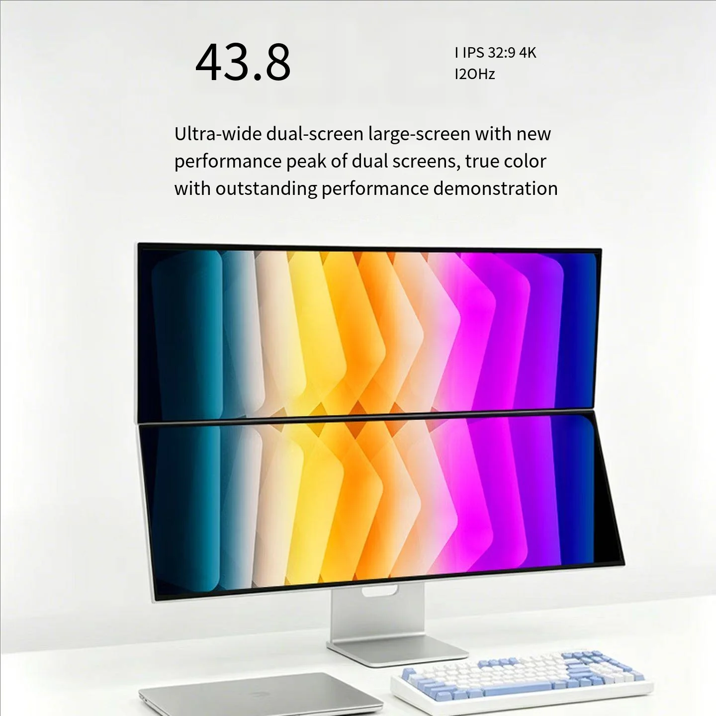 KuyconG3PRO New 4K120HZ 43.8 INCH MONITOR 32:9 DISPLAY IPS MATT SCREEN 91PPI TYPE-C PD 65W