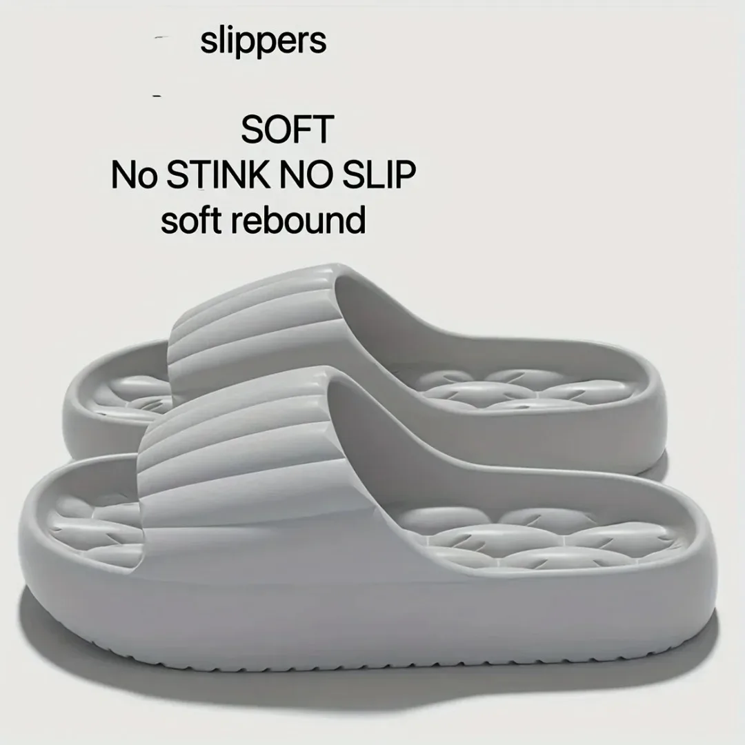 شبشب EVA مريح للغاية للنساء والرجال - سريع الجفاف، جزء سفلي ناعم، شبشب داخلي مفتوح من الأمام باللون الأخضر الفاتح