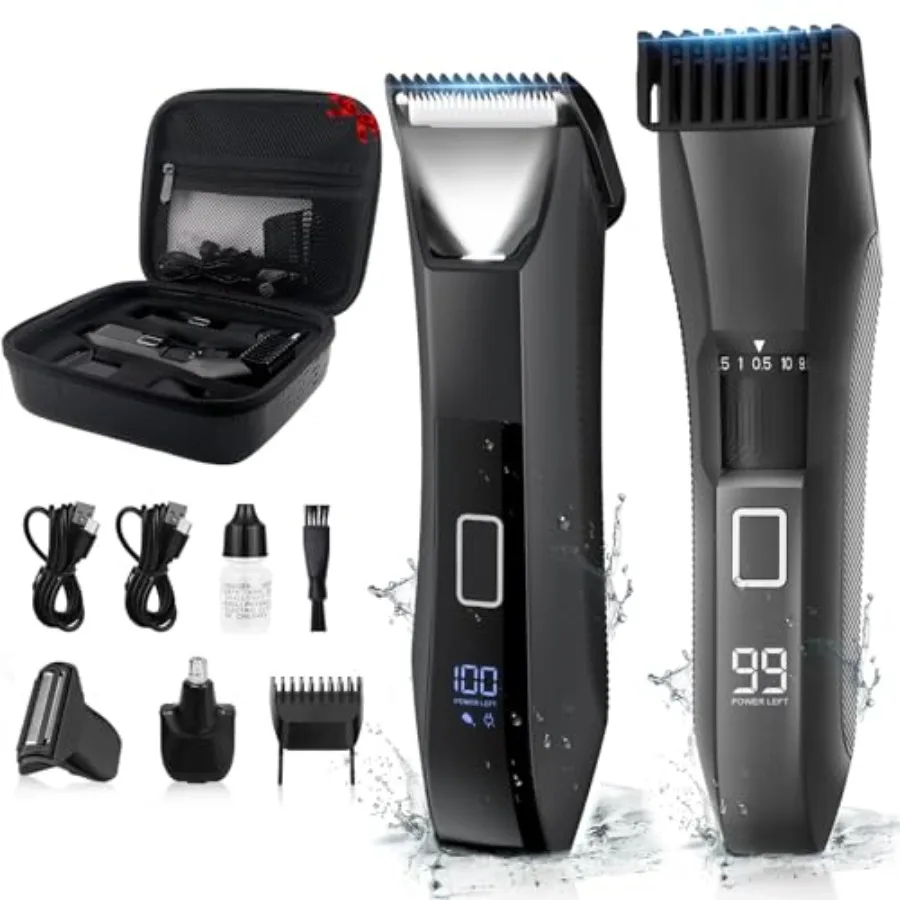 

Manscape Beard Trimmer for Men Groin and Body Hair Trimmer Ball Shaver Nose Hair Clippers All-in-One IPX7 Waterproof Men's Wet/