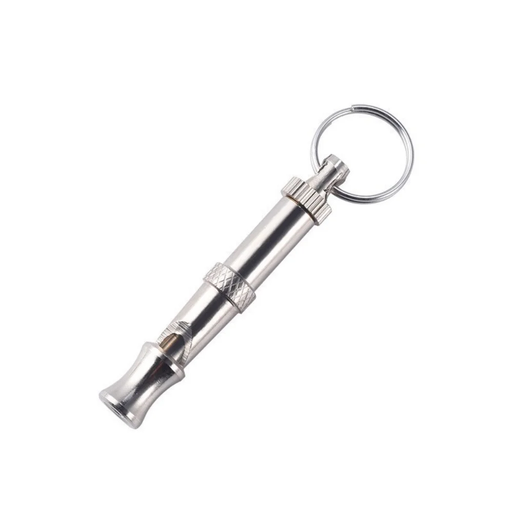 New Stainless Steel Adjustable Ultrasonic Dog Whistle, 1PC Silent Pet Training Whistle for Recall & Behavior, Silver Portable - view 2
