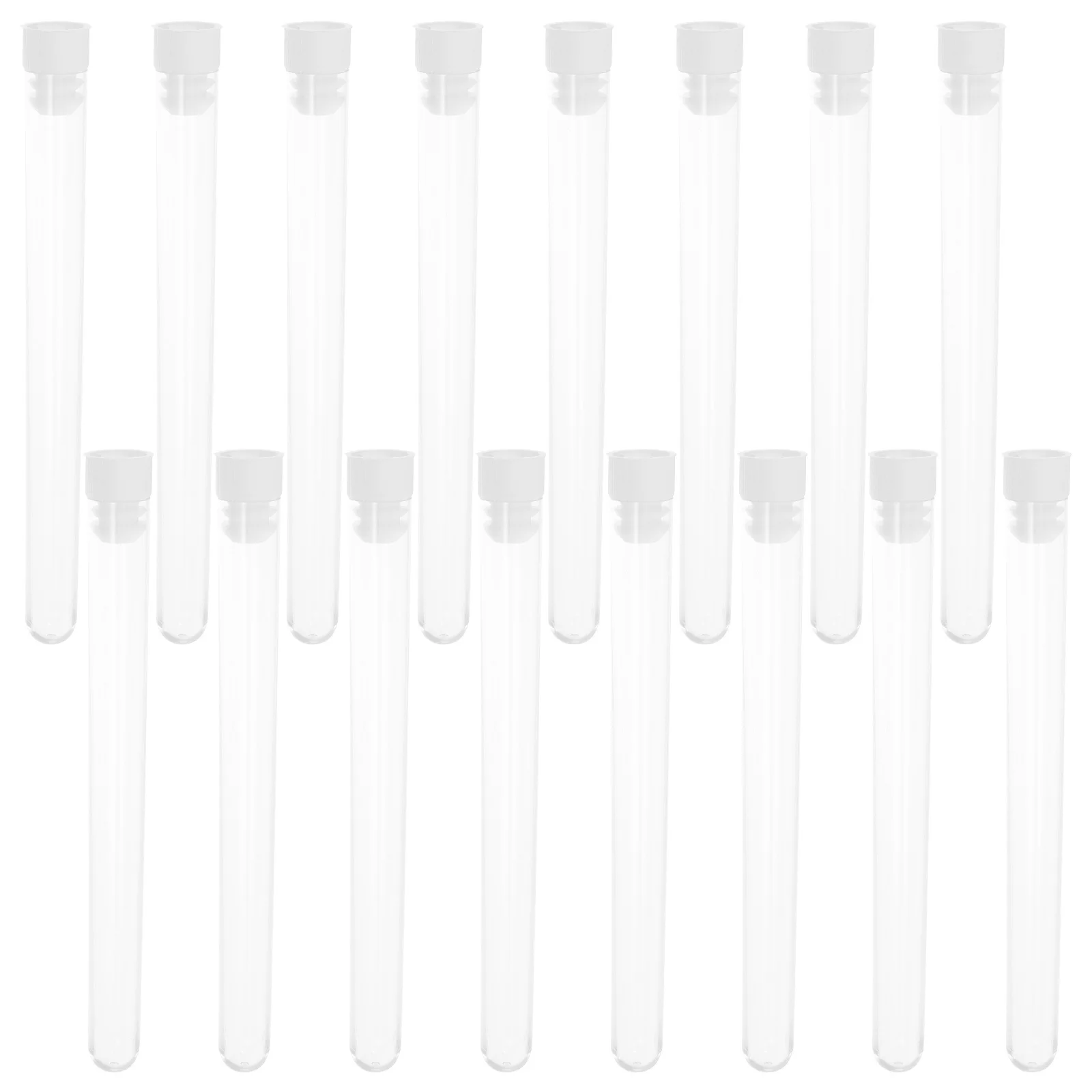 

50Pcs Hygiene Tampon Storage Bottles Portable Clear Plastic Test Tubes Travel Candy Storage Tubes 16x1.6cm