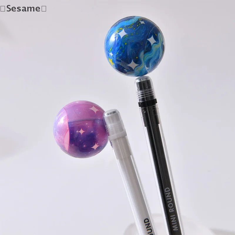 

〔Sesame〕Creative Rotating Planet Pen Spinning Decompression Pen Stress Relieve Rotating Gel Pens Student Stationary