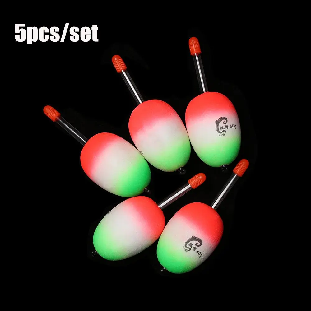 

5pcs/set New Plastic Luminous Fishing Night Float Ball Boia Light Stick Eva Foam