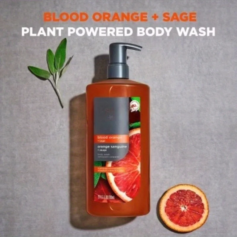 غسول الجسم المرطب النباتي - برتقال الدم والمريمية - 26 أونصة سائلة