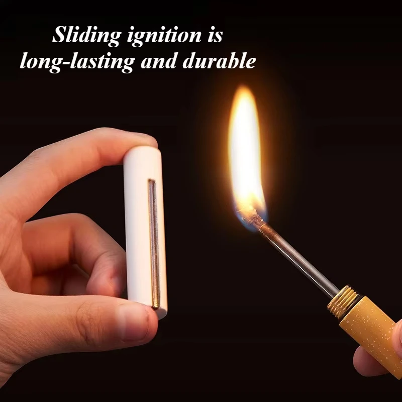 

5PCS New Creative Cigarette Shaped Match Lighter Electroplating Process Metal Outdoor Windproof And Waterproof Mini Lighter