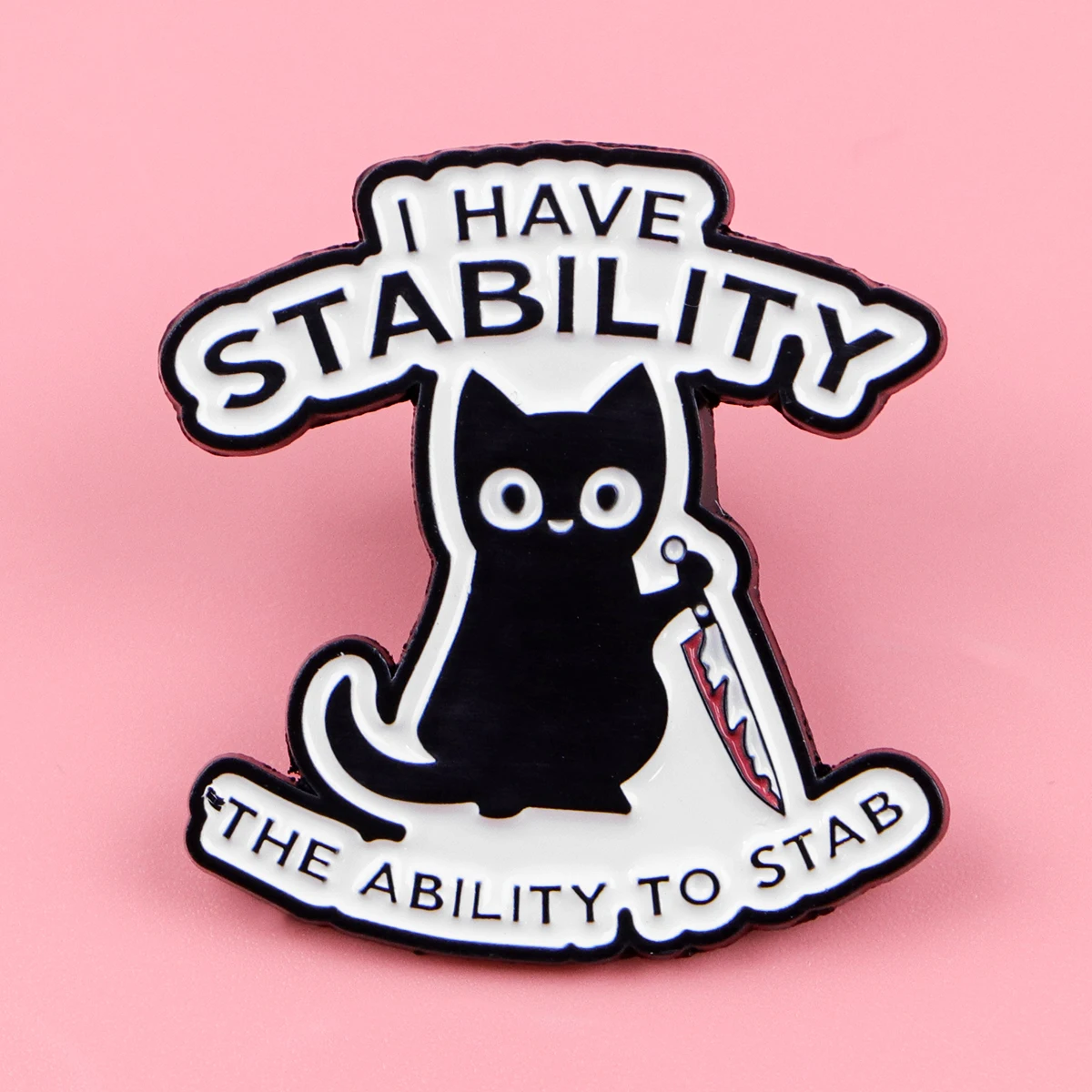 Funny Animals Enamel Pin, Cartoon Cat Brooch