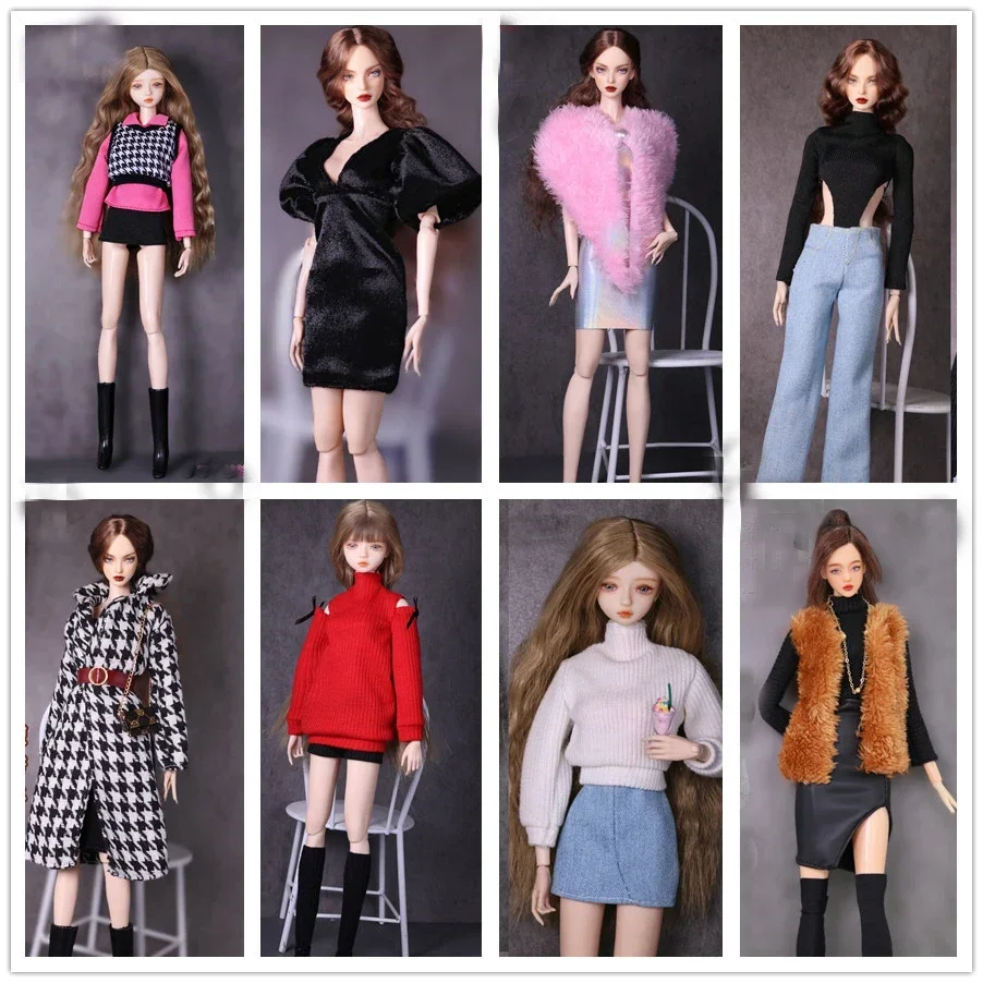 New 2024 clothing set / sweater dress top pant coat suit winter wear / doll accessories for 30cm xinyi Fr ST blythe barbie doll