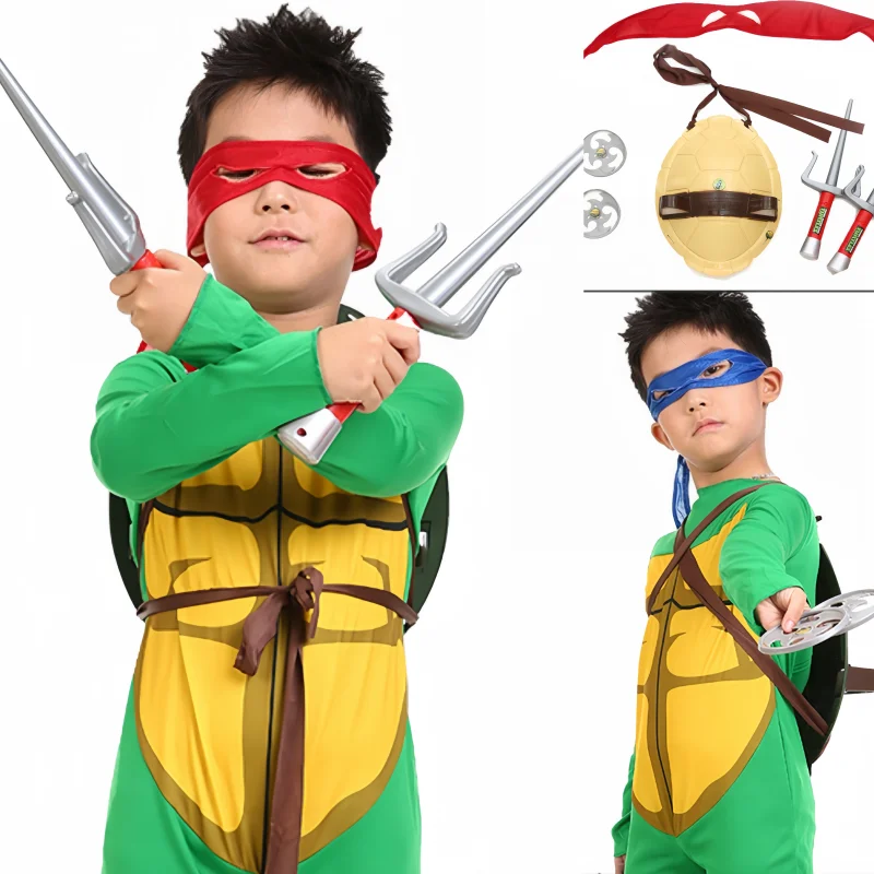 2025 Hot Sale Children Teenage Ninja Cosplay Costume Ninja Turtle Suit Clothes Vice Anime Halloween Birthday Party Cosplay Gifts