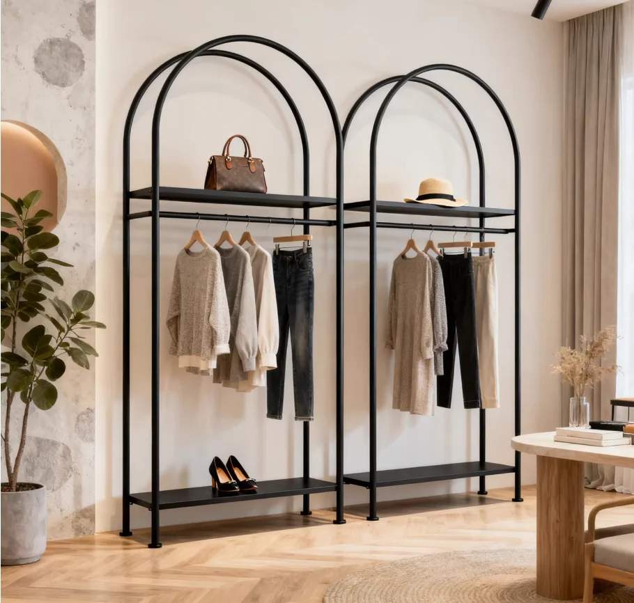 

Women's Clothing StoreWrought Iron Clothing Store Nakajima Hanger With Laminate Simple Light Luxury Children's Clothing Store Na