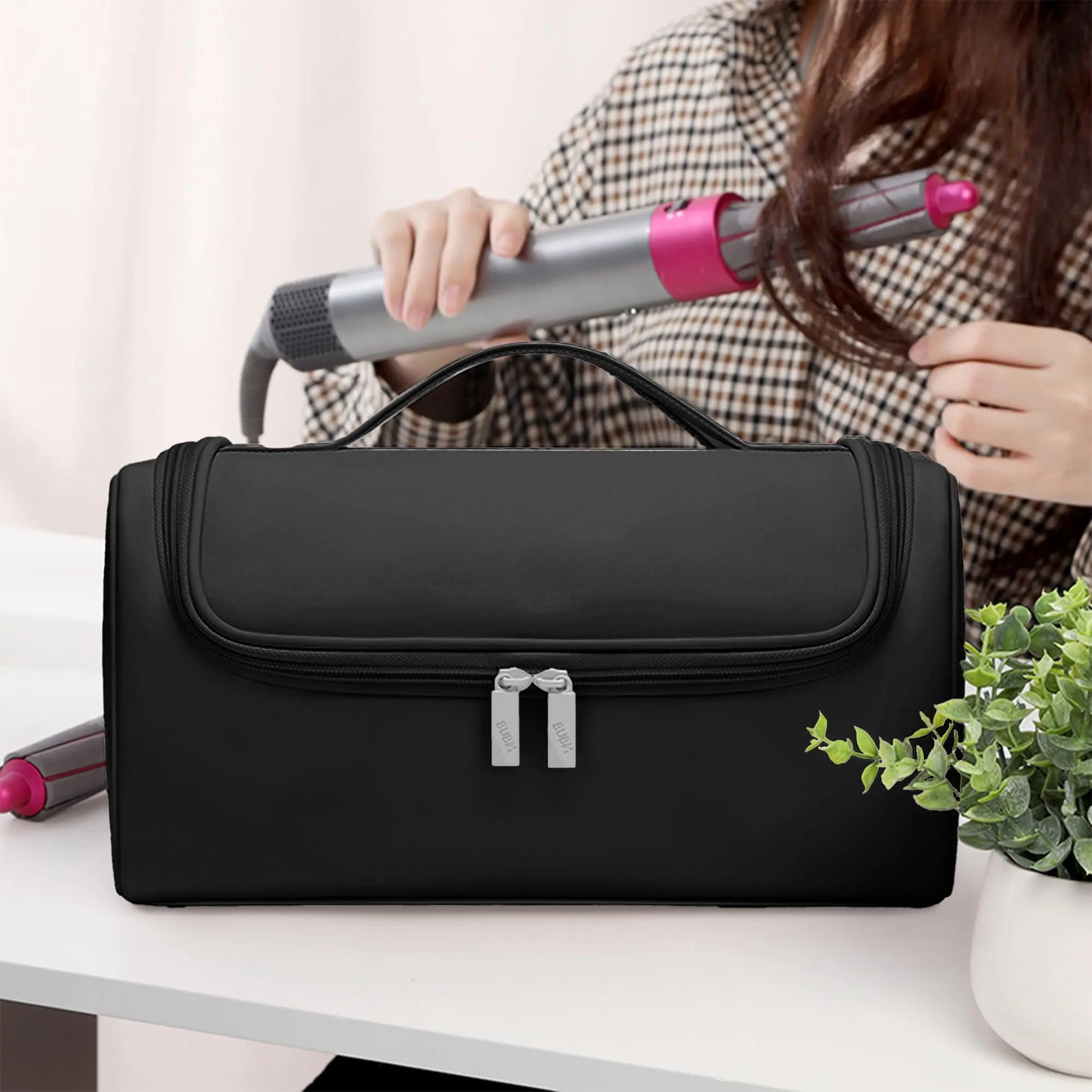 Travel Storage Case Organizer Compatible with Dyson Airwrap, Hair Dryer,4 Curling Barrels, 2 Smoothing Brushes, Volumizing Brush - view 5