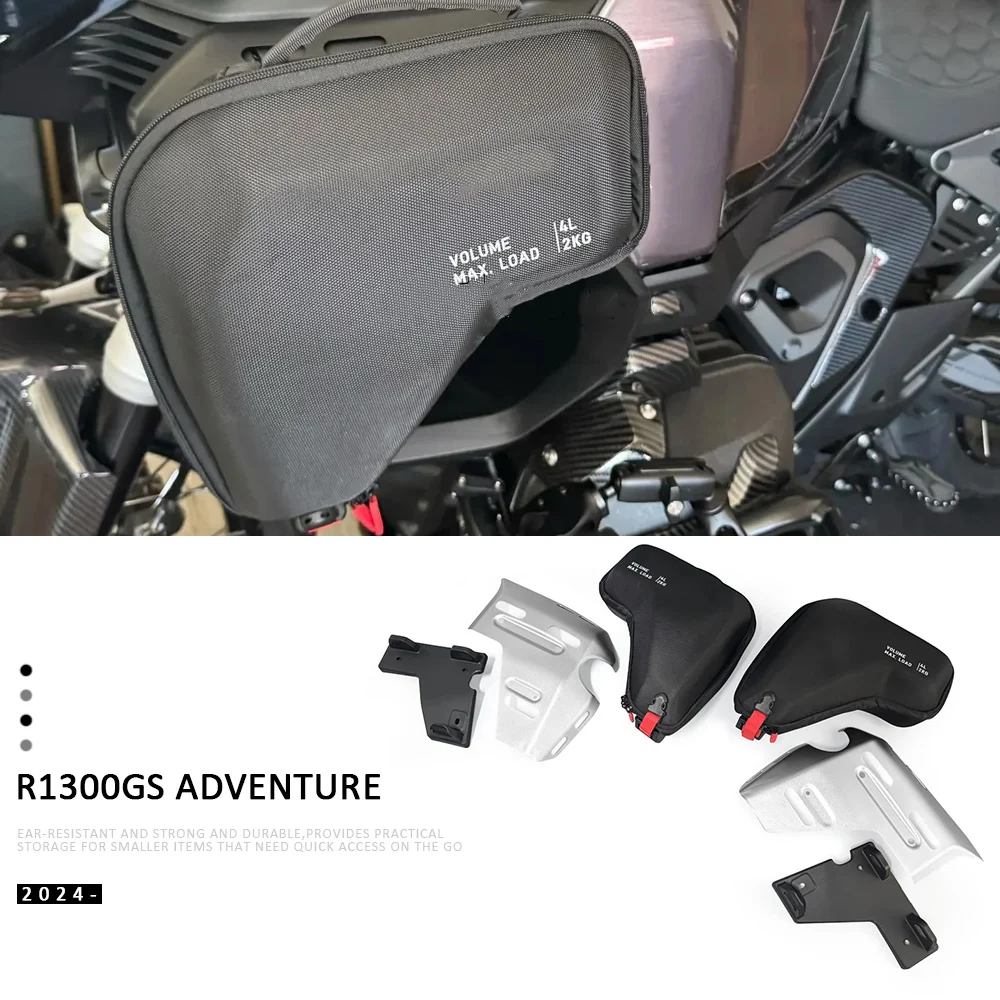 

New For R1300GS Adventure R 1300 GSA R1300 GS ADV 2024 2025 Motorcycle Side Radiator Cowl Bags Storage Package Bags Waterproof