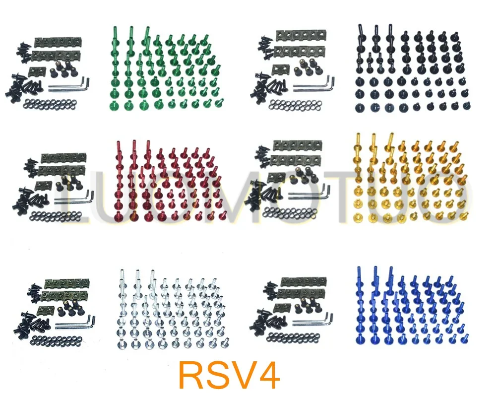 

Motorcycle Complete Fairing Bolts Kit Bodywork Screws For Aprilia RSV4 Factory RSV4 R 2010-2015