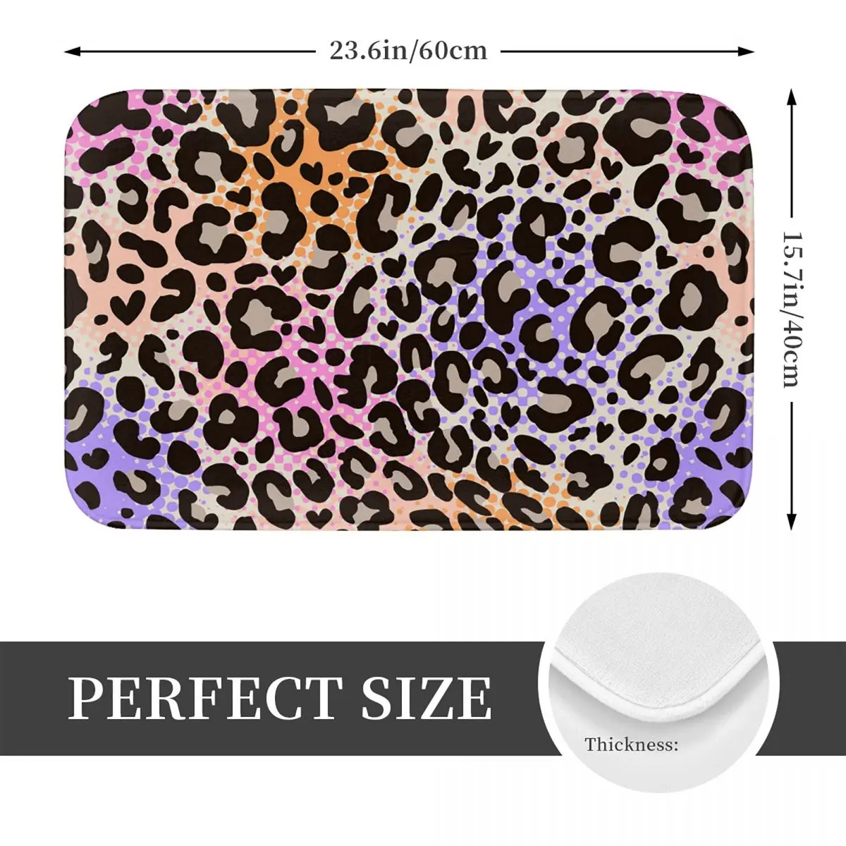 Leopard Print Doormat Kitchen Entrance Home Floor Mat Anti-slip Carpet Rug for Living room Footpad Mats