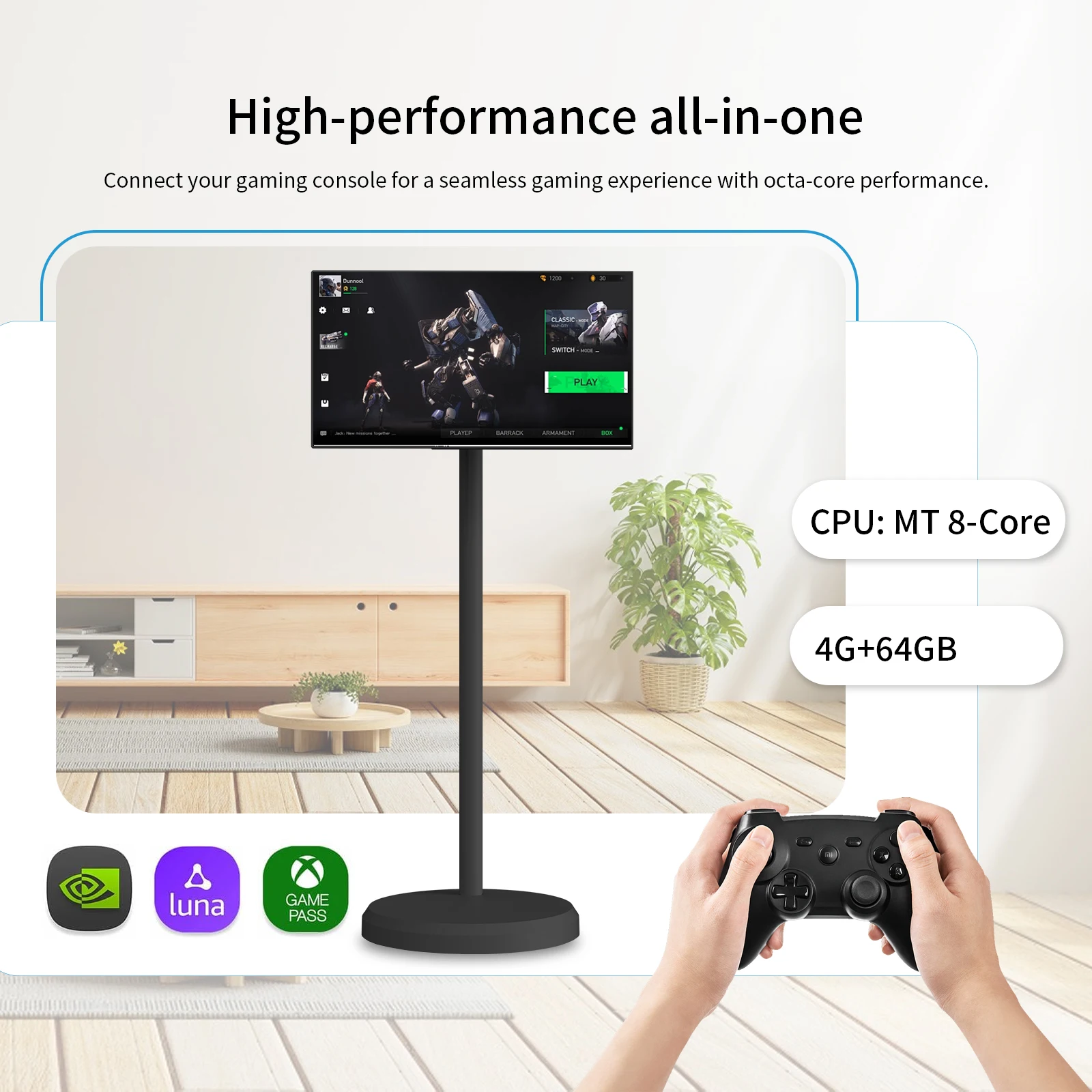 21.5 24 27 32 Inch HD Android Interactive Touch LCD Display with 5H or 9H Battery Stand Wireless Smart Portable TV view 5