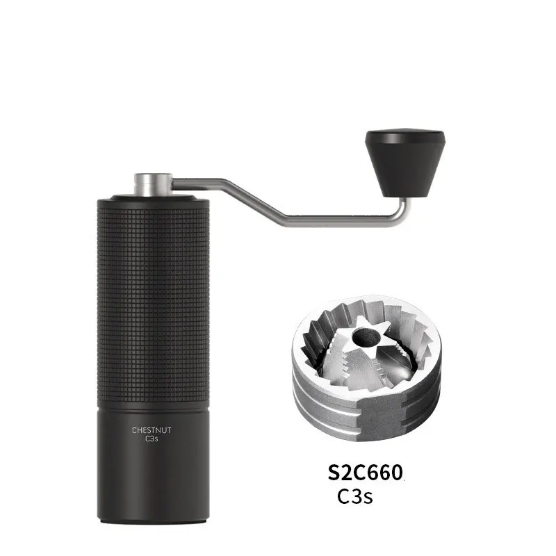 

TIMEMORE Черный каштановый C3 Ручная мельница Итальянские кофеварки S2C Аксессуары Ручная кофемолка для кофейных зерен