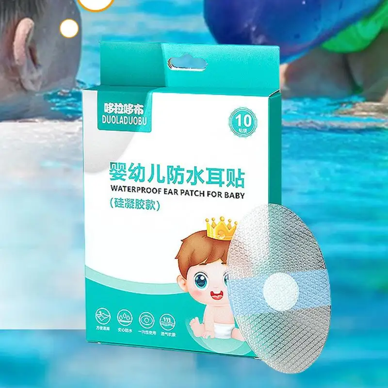 Waterproof Ear Protector Cover 10PCS Shower Ear Protection Baby Ear Waterproof Stickers Baby Ear Covers Portable Ear Protector