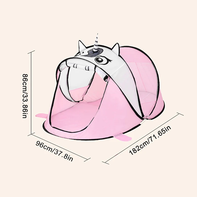 Nueva tienda portátil de tigre para niños, casa de juegos de animales de dibujos animados para niños, tienda de juguete emergente para exteriores, red interior, piscina de bolas para bebés, envío directo