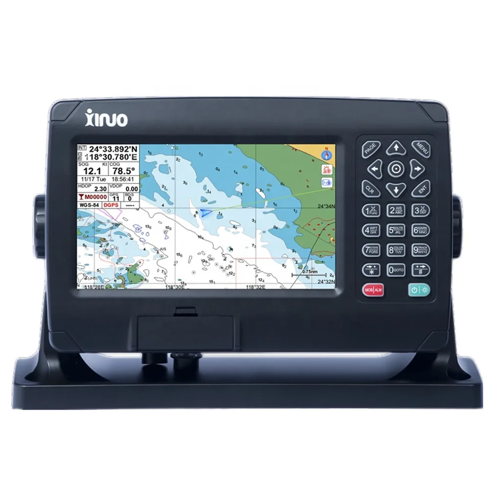 AIS-B and Chart Plotter Combo Model XF-607B 7 inch Marine GPS ChartPlotter XINUO