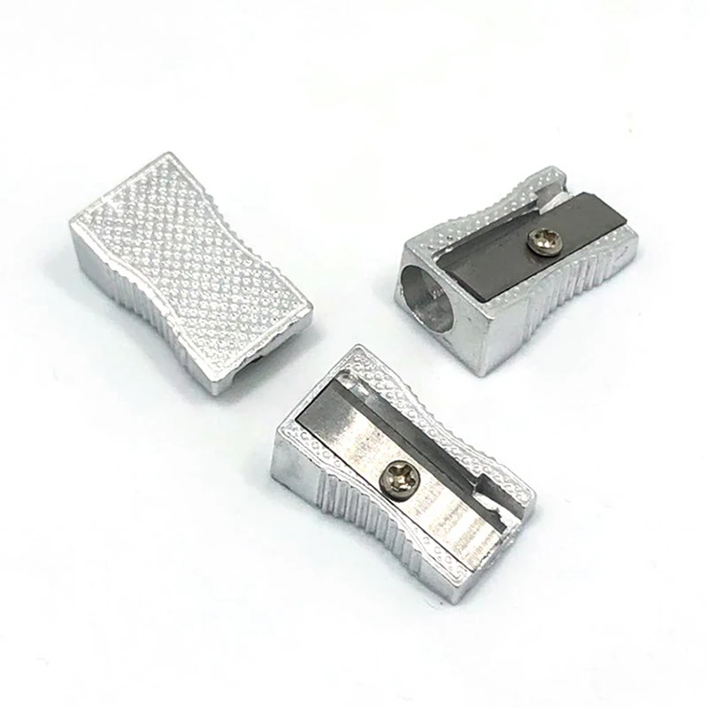 Aluminum Pencil Sharpener Stationery Single Hole Mini Metal Pencil Sharpener