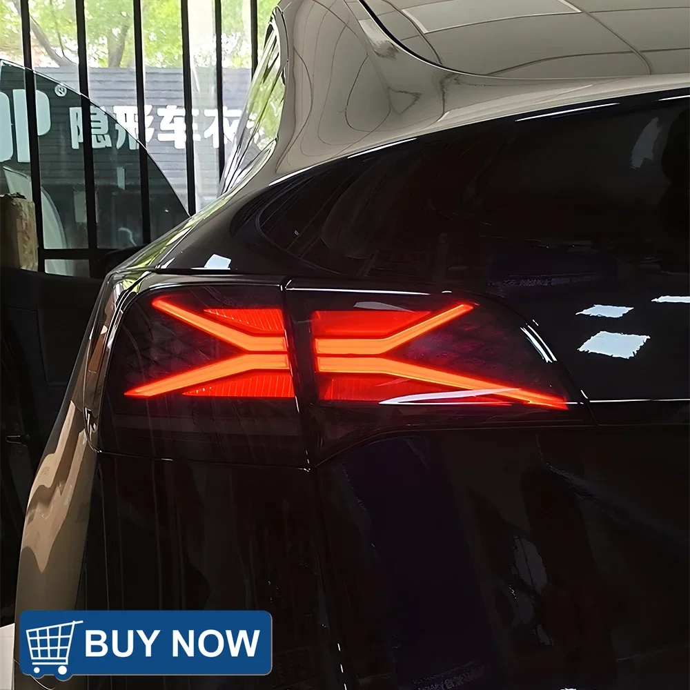 

Для Tesla Model 3 Model Y 2019-2023 автомобильные задние фонари в сборе, обновленный светодиодный динамический стример, стоп-сигнал, авто задние фонари, аксессуары