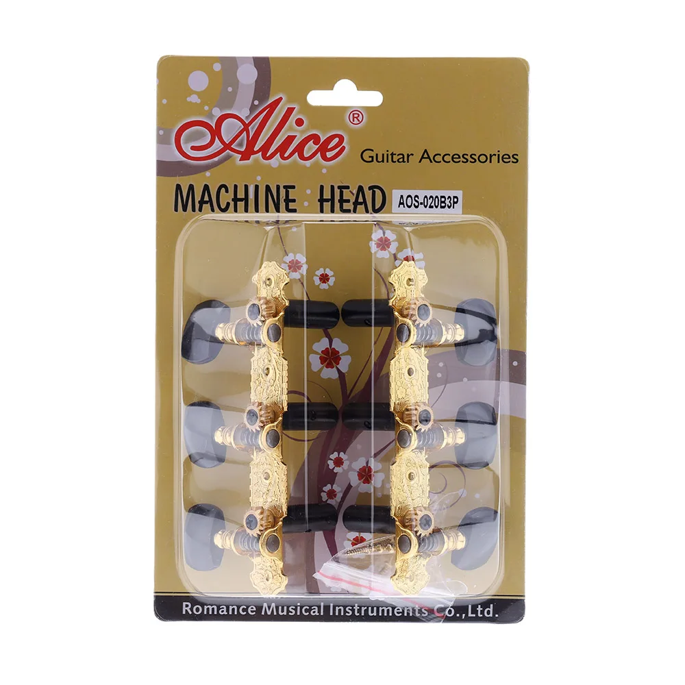 

Alice Guitar Accessories Tuning Pegs Gold-Plated Durable Guitar Machine Heads For DIY Classical Guitarras Gitars AOS-020B3P SET