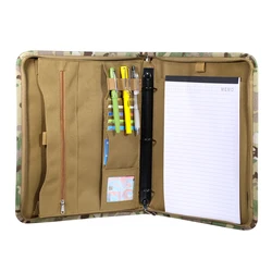 Kosibate Outdoor Padfolio Ring Binder Memorandum A4 Weatherproof Tactical Notebook