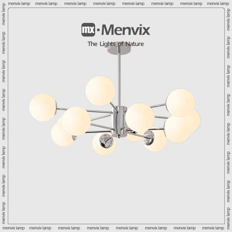 Glass Ball Chandelier Lamp Ceiling Fixtures for Living Room Modern Nordic E27 Magic bean Kitchen Island Decoration Home Light