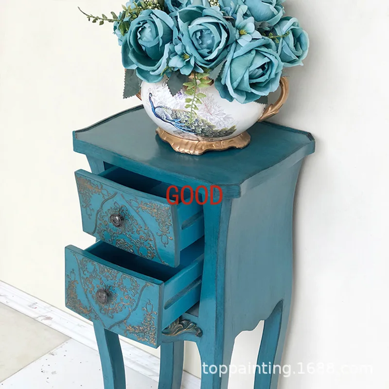 Dois-Bucket Locker para sala de estar, mesa lateral, mesa de canto, Desk Lamp, estilo europeu