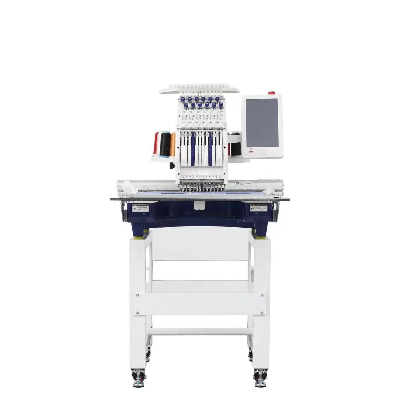 Máquina de bordar computarizada de una sola cabeza 1201F, máquina de bordar y cortar de una sola cabeza con 12 agujas