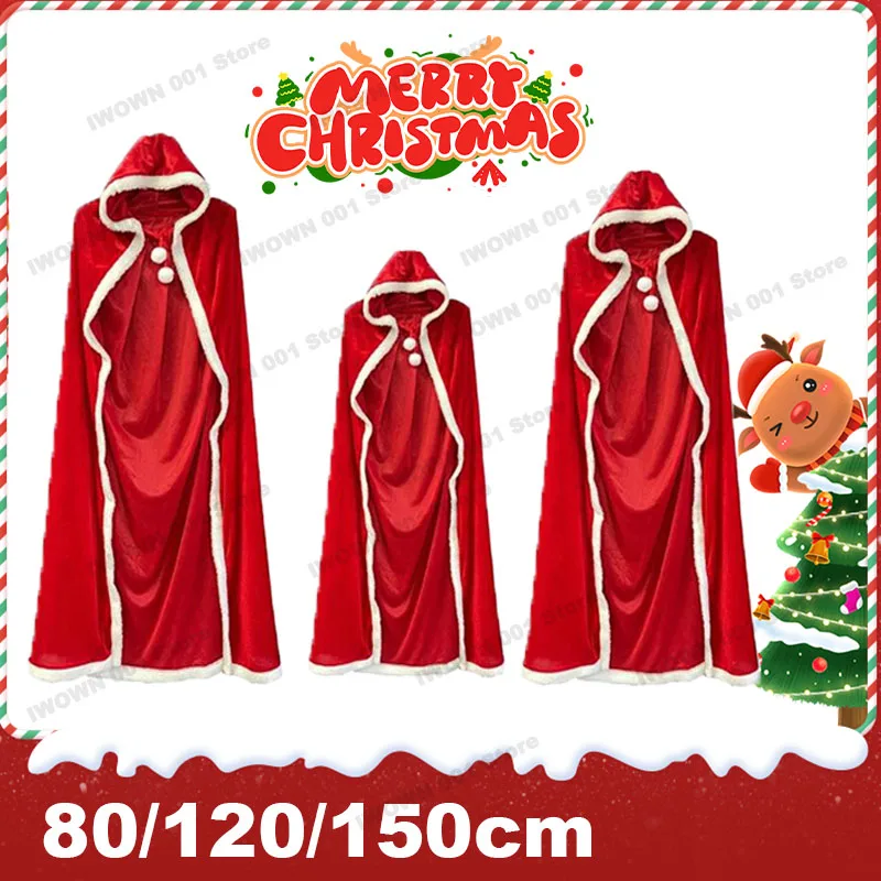 

Red Christmas Robe for Men And Women Adult Party Costume Performance Coat Unique Special Purpose Clothing Hallowen
