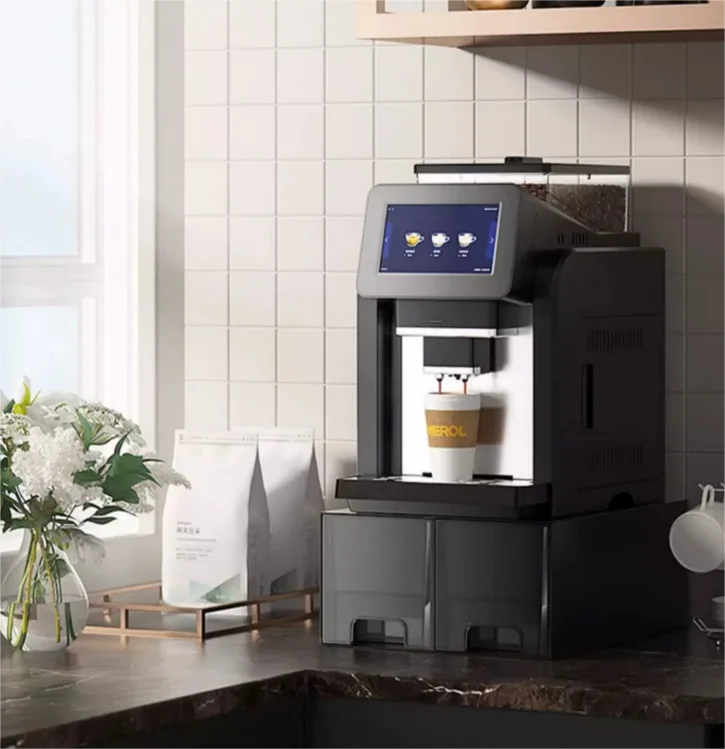 The newly designed larger 7-inch screen could enable fully automated commercial coffee machines of all types